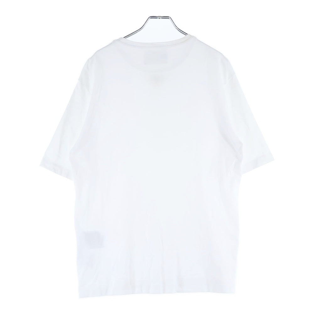 PRADA(プラダ) 23SS トライアングルロゴプレート コットン クルーネック カットソー 半袖Tシャツ ホワイト UJN861 S232 240
