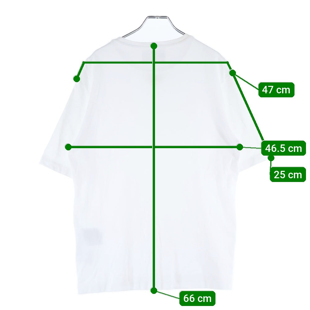 PRADA(プラダ) 23SS トライアングルロゴプレート コットン クルーネック カットソー 半袖Tシャツ ホワイト UJN861 S232 240