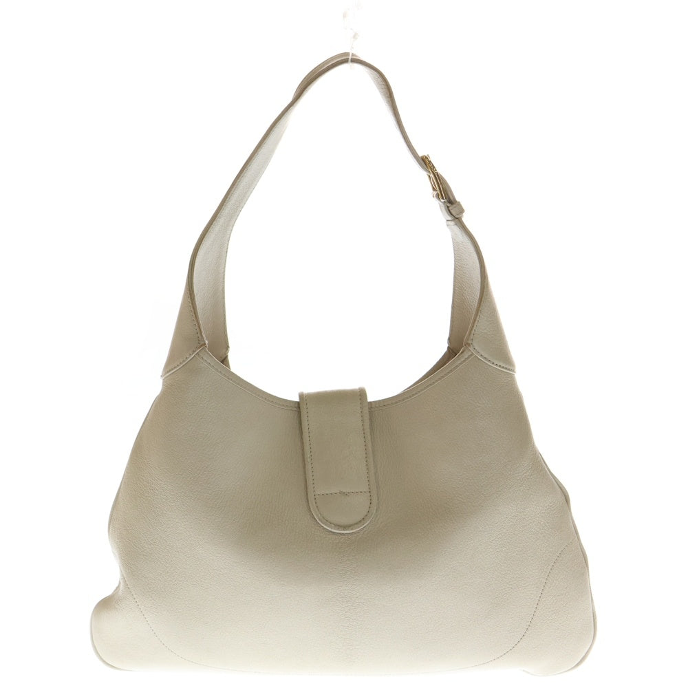 GUCCI(グッチ) アフロディーテ ミディアム ゴールドロゴ レザー ショルダーバッグ ベージュ 726274