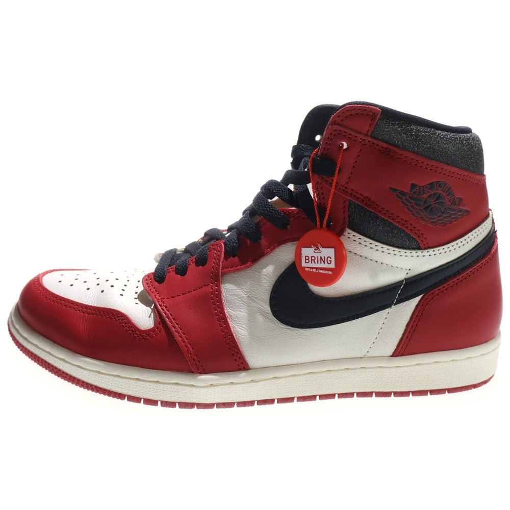 NIKE(ナイキ) AIR JORDAN 1 LOST & FOUND CHICAGO エアジョーダン1 ロスト&ファウンド シカゴ ハイカットスニーカーホワイト/レッド US10/28cm DZ5485-612