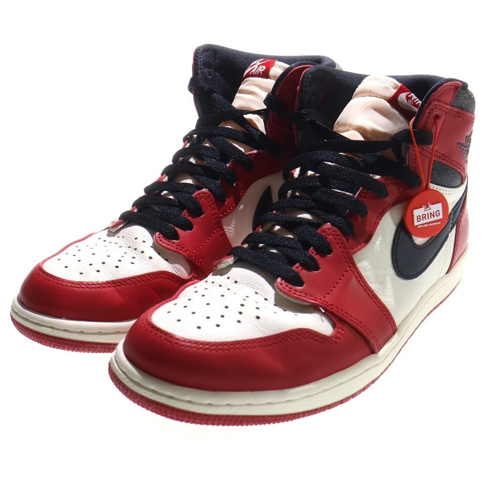 NIKE(ナイキ) AIR JORDAN 1 LOST & FOUND CHICAGO エアジョーダン1 ロスト&ファウンド シカゴ ハイカットスニーカーホワイト/レッド US10/28cm DZ5485-612