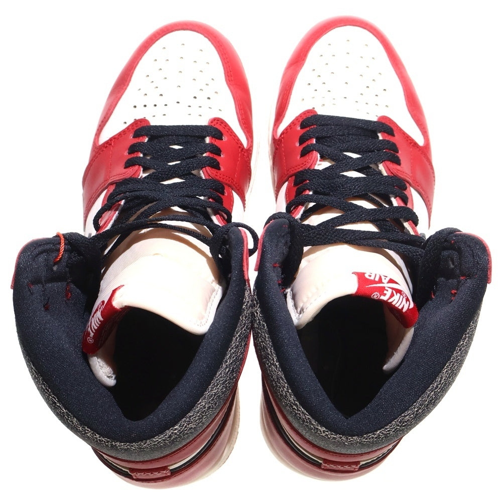 NIKE(ナイキ) AIR JORDAN 1 LOST & FOUND CHICAGO エアジョーダン1 ロスト&ファウンド シカゴ ハイカットスニーカーホワイト/レッド US10/28cm DZ5485-612