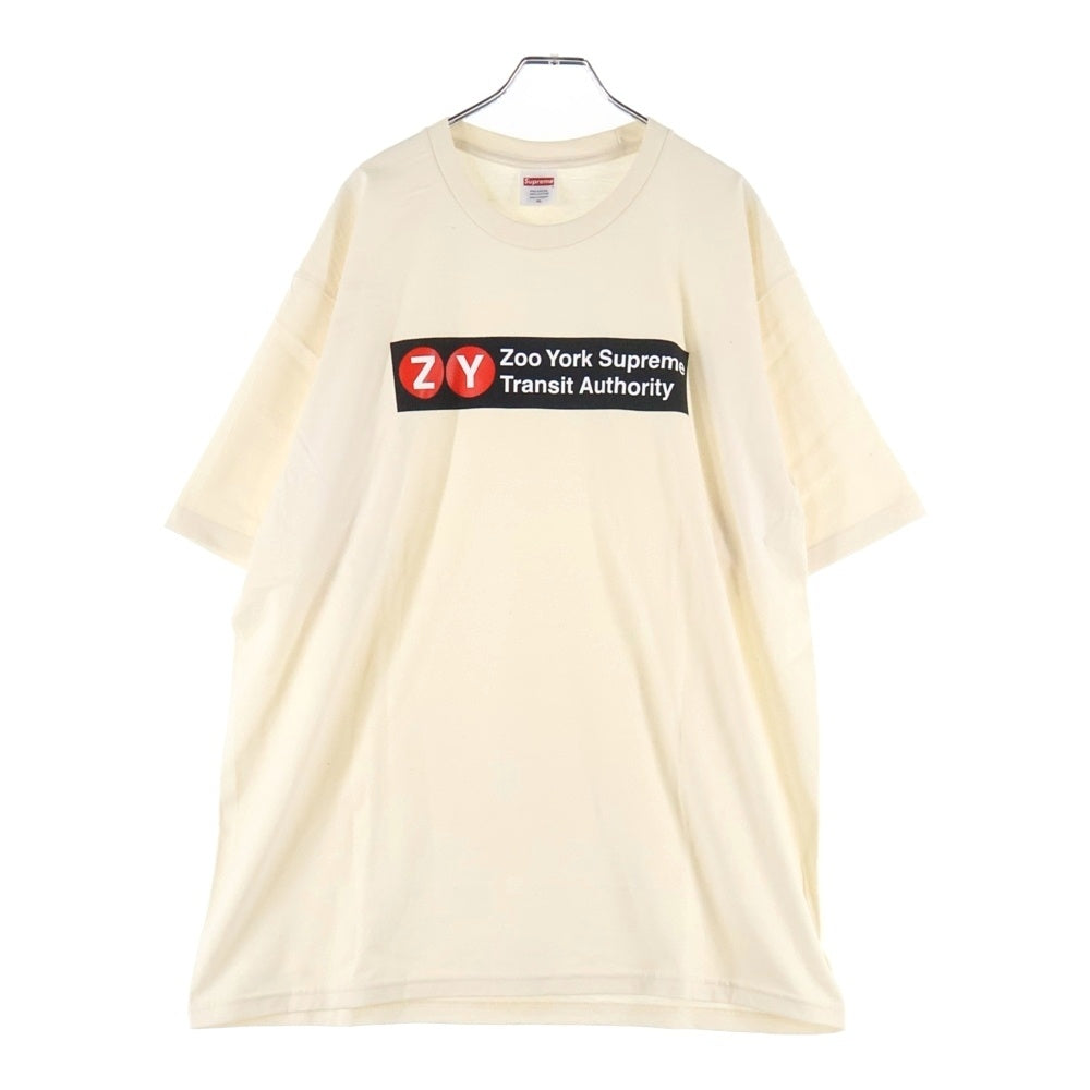 SUPREME(シュプリーム) 25SS ×Zoo York Transmit Tee ズーヨーク トランスミット フロントプリントTシャツ 半袖クルーネックカットソー アイボリー