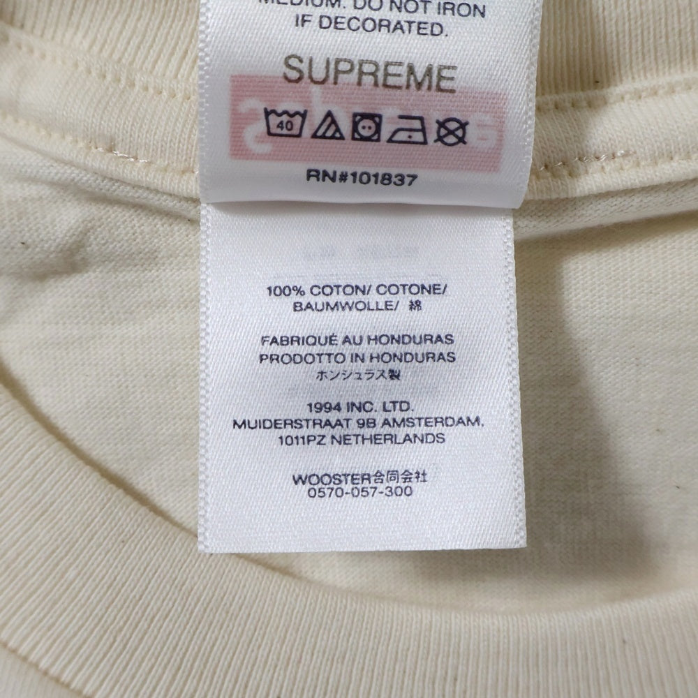 SUPREME(シュプリーム) 25SS ×Zoo York Transmit Tee ズーヨーク トランスミット フロントプリントTシャツ 半袖クルーネックカットソー アイボリー
