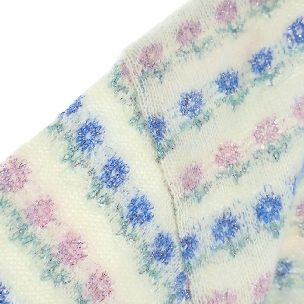 SUPREME(シュプリーム) 25AW Flowers Metalic Sweater アイボリー フラワーメタリック総柄 クルーネックニットセーター アイボリー