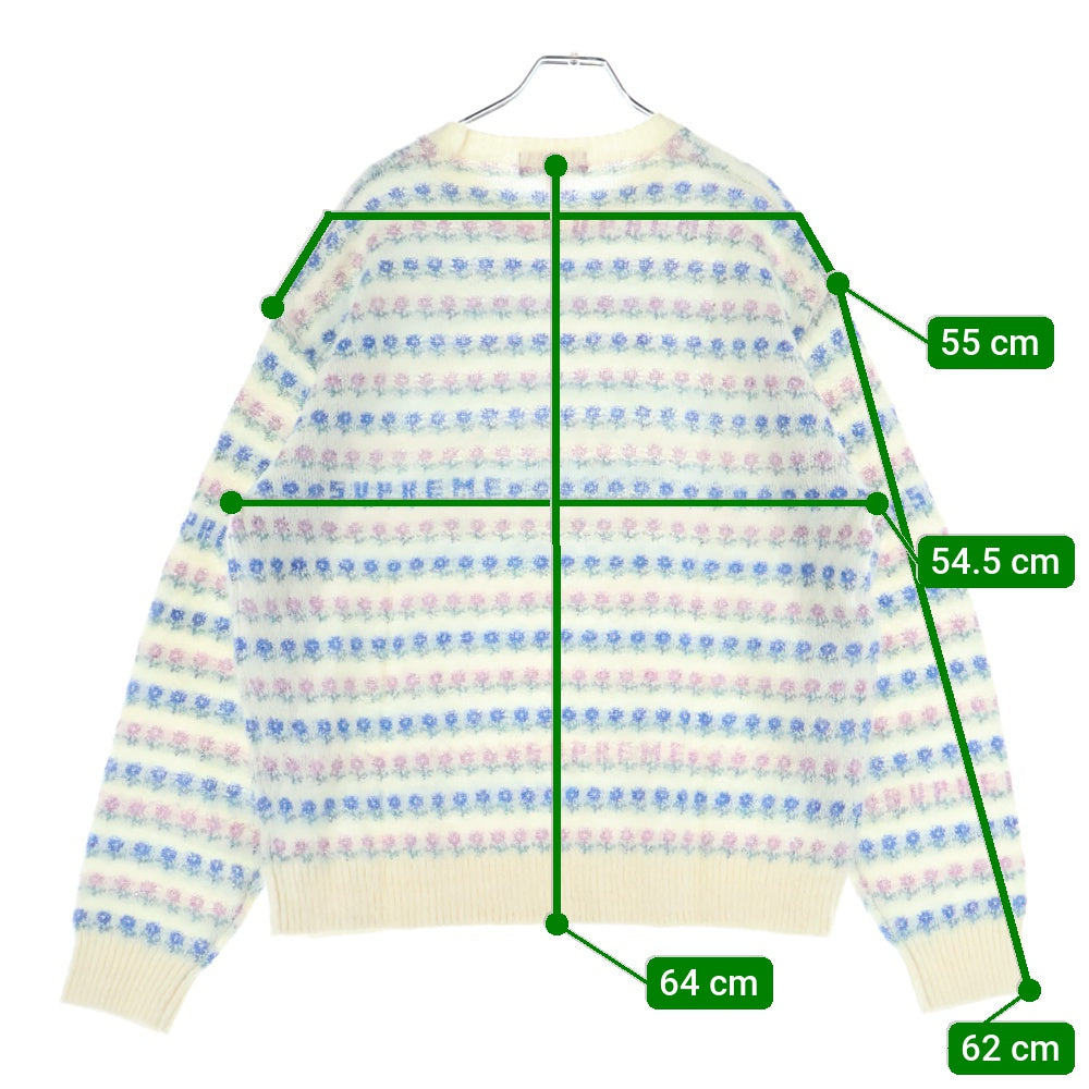 SUPREME(シュプリーム) 25AW Flowers Metalic Sweater アイボリー フラワーメタリック総柄 クルーネックニットセーター アイボリー