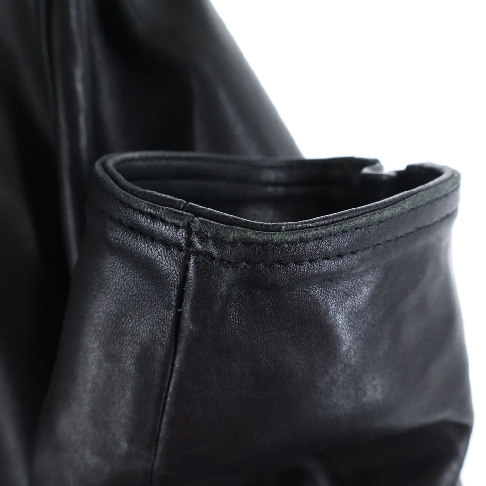 DIESEL(ディーゼル) ラムレザー ダブルライダースジャケット ブラック