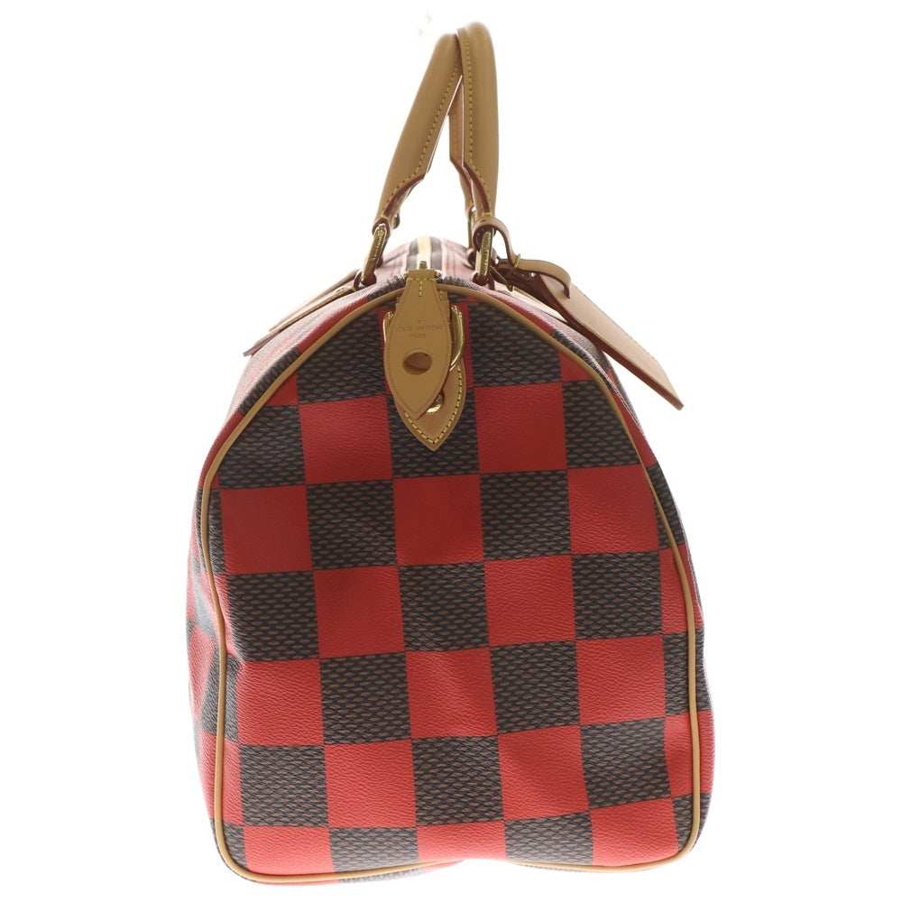 Louis Vuitton ボストンバッグ ブラウン/レッド LOUIS VUITTON(ルイヴィトン) ダミエ スピーディ 40 バンドリエール