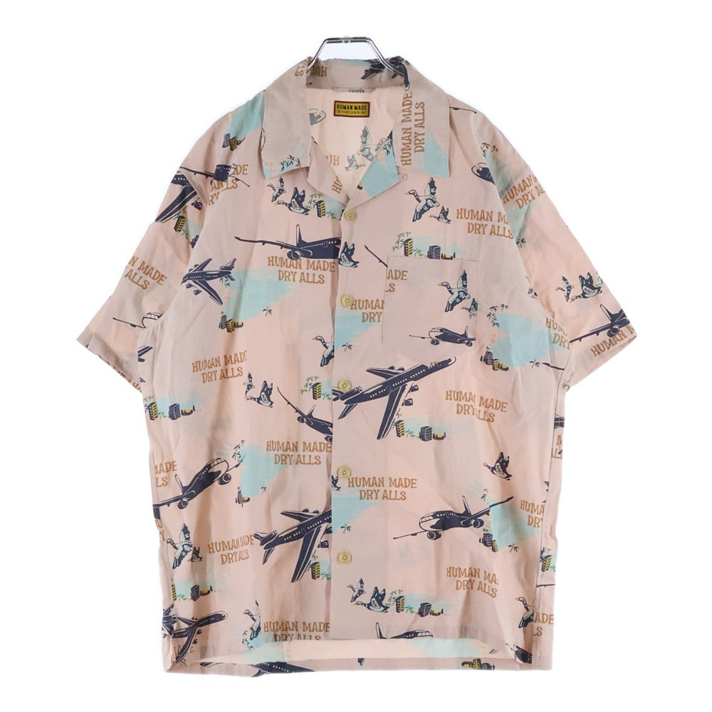 HUMAN MADE(ヒューマンメイド) ALOHA SHIRT 総柄 ショートスリーブ アロハ オープンカラーシャツ ピンク HM29SH025
