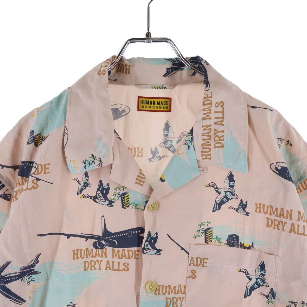 HUMAN MADE(ヒューマンメイド) ALOHA SHIRT 総柄 ショートスリーブ アロハ オープンカラーシャツ ピンク HM29SH025