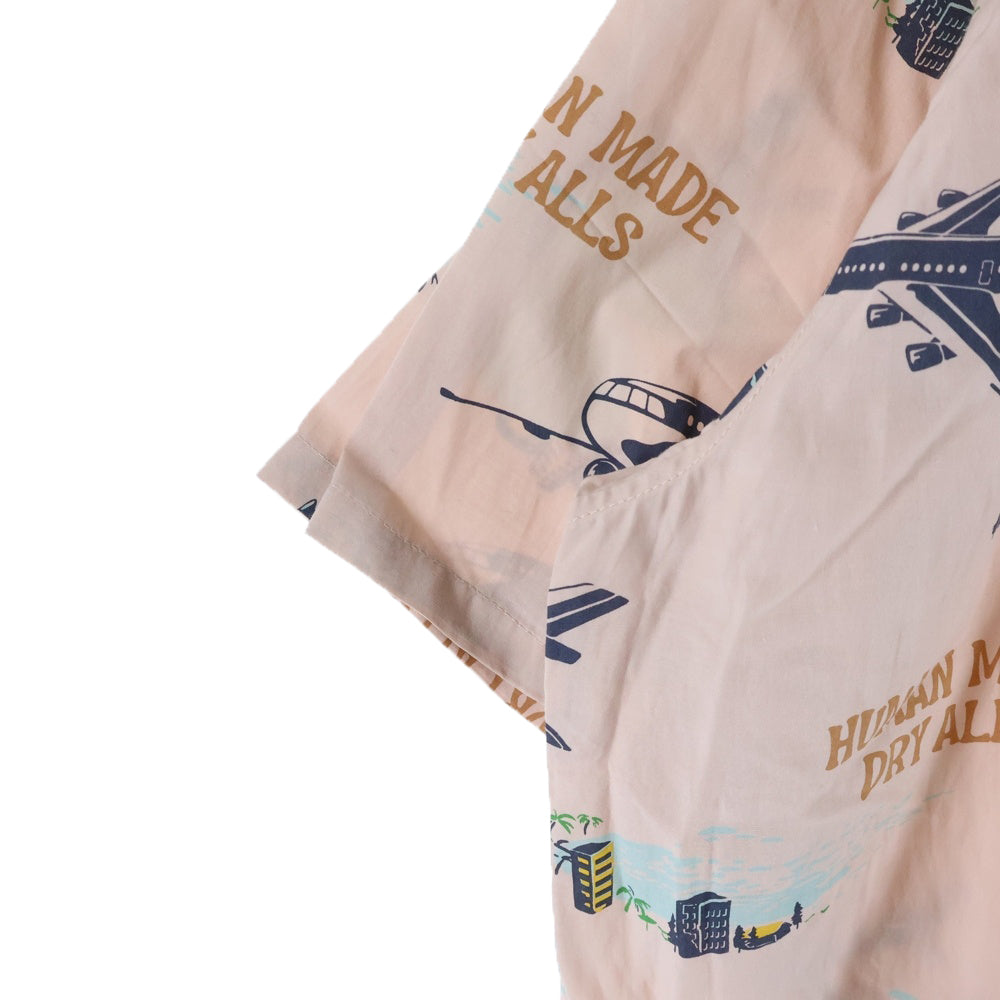 HUMAN MADE(ヒューマンメイド) ALOHA SHIRT 総柄 ショートスリーブ アロハ オープンカラーシャツ ピンク HM29SH025