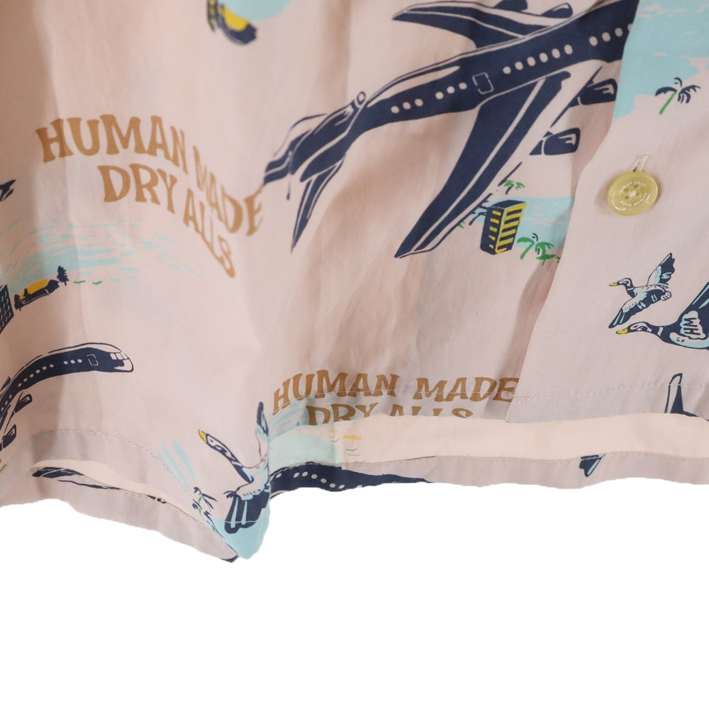 HUMAN MADE(ヒューマンメイド) ALOHA SHIRT 総柄 ショートスリーブ アロハ オープンカラーシャツ ピンク HM29SH025
