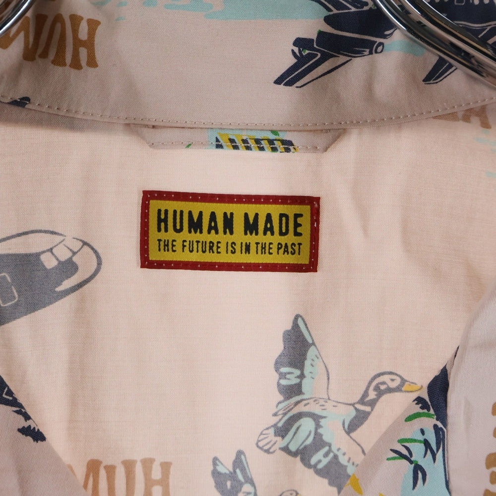 HUMAN MADE(ヒューマンメイド) ALOHA SHIRT 総柄 ショートスリーブ アロハ オープンカラーシャツ ピンク HM29SH025