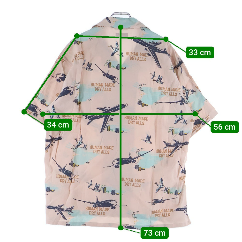 HUMAN MADE(ヒューマンメイド) ALOHA SHIRT 総柄 ショートスリーブ アロハ オープンカラーシャツ ピンク HM29SH025