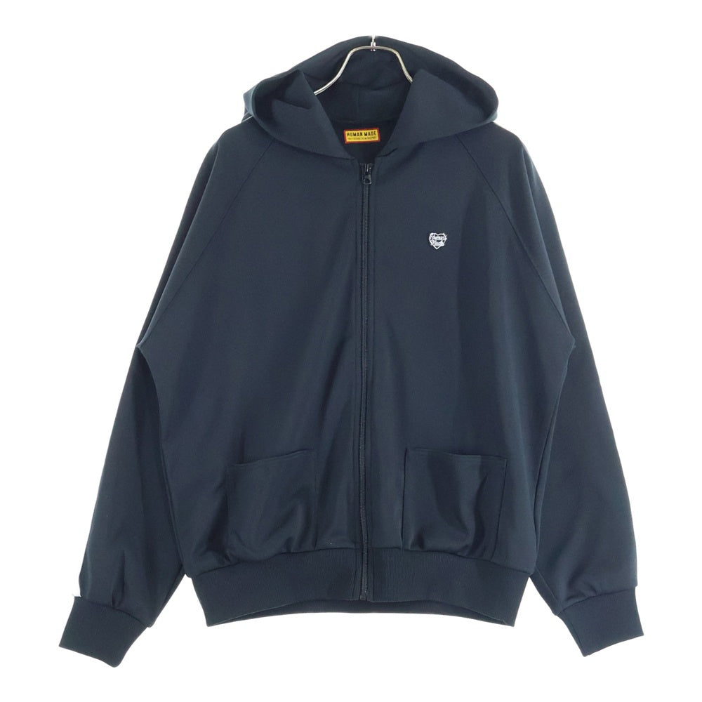 HUMAN MADE(ヒューマンメイド) ZIP-UP HOODIE サイドライン ジップアップスウェットパーカー フーディー ブラック HM30CS019
