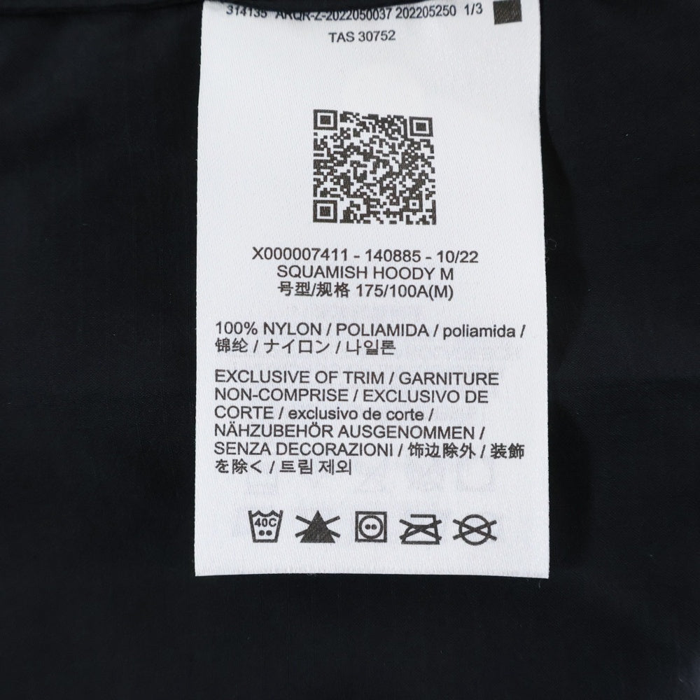 ARC'TERYX(アークテリクス) 23SS SQUAMISH HOODY スコーミッシュ フーデッドナイロンジャケット ブラック X000007411