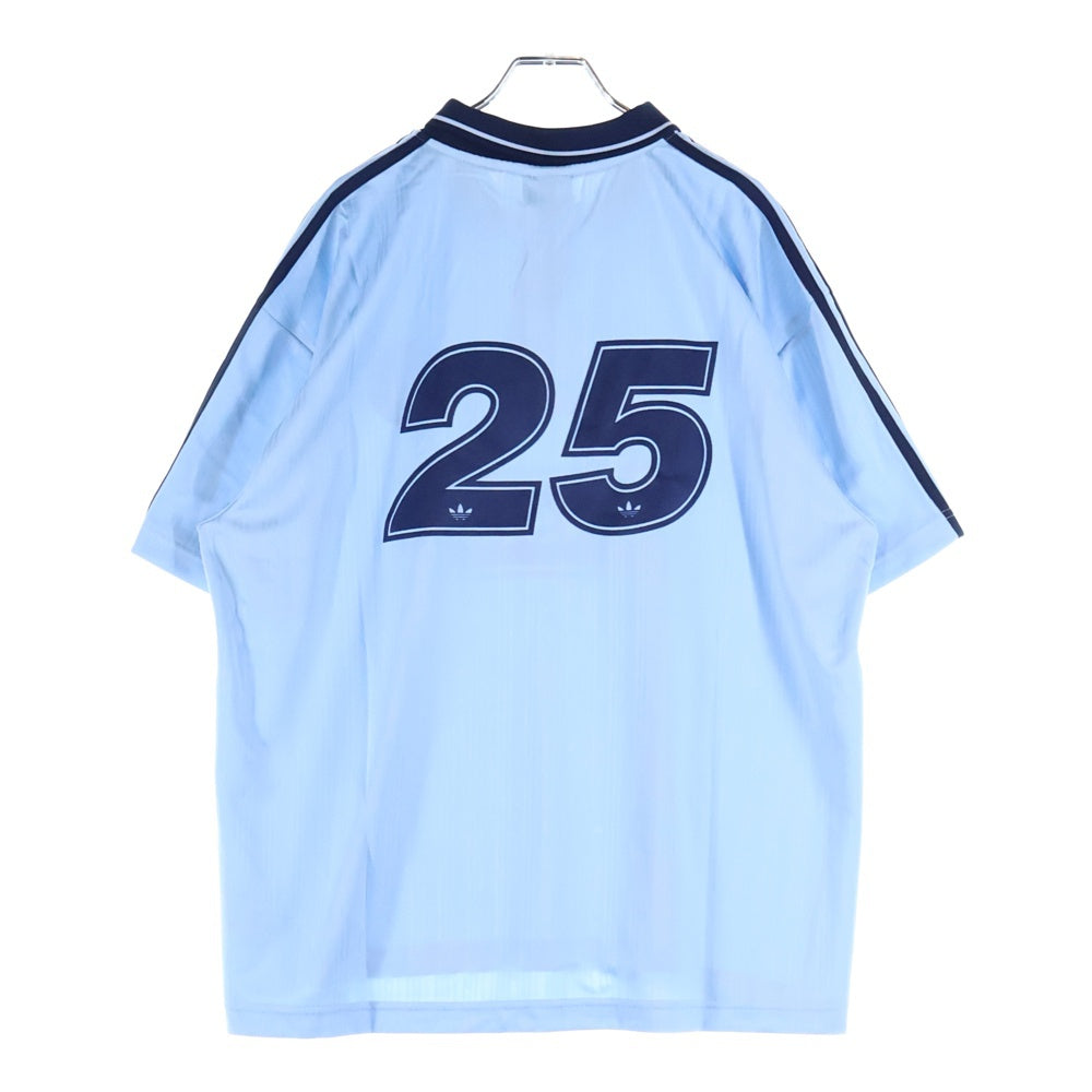 adidas(アディダス) ×OASIS オアシス ツアー ジャカード ジャージ ショートスリーブ ゲームシャツ ブルー KT3436 F5763