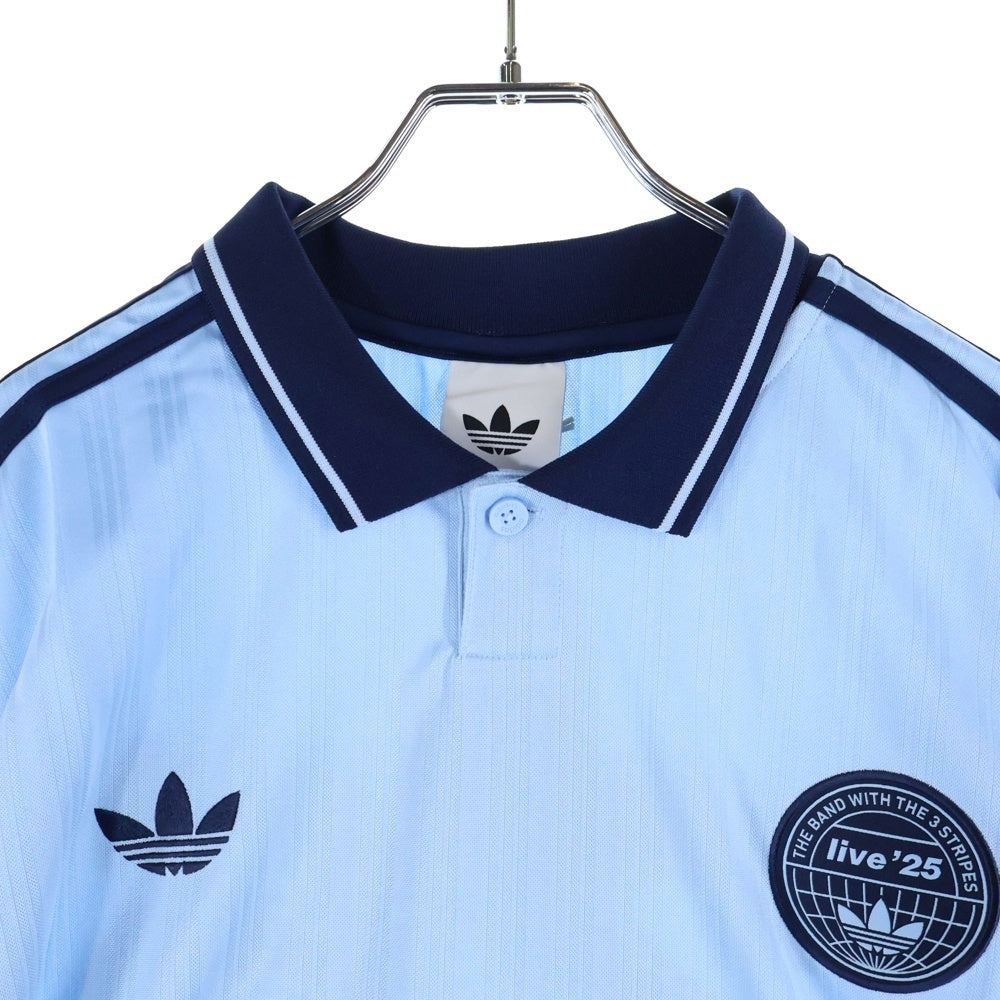 adidas(アディダス) ×OASIS オアシス ツアー ジャカード ジャージ ショートスリーブ ゲームシャツ ブルー KT3436 F5763