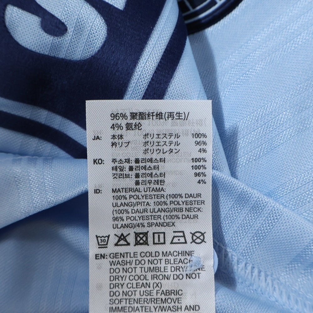 adidas(アディダス) ×OASIS オアシス ツアー ジャカード ジャージ ショートスリーブ ゲームシャツ ブルー KT3436 F5763