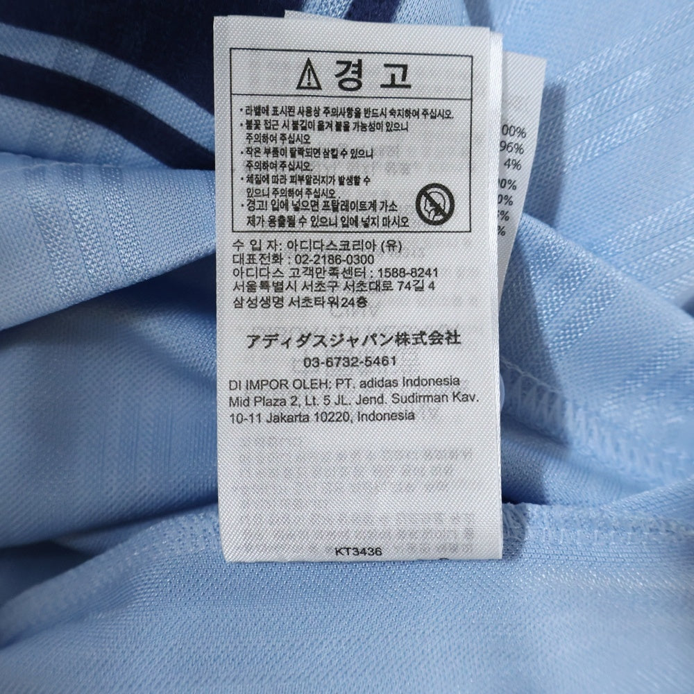 adidas(アディダス) ×OASIS オアシス ツアー ジャカード ジャージ ショートスリーブ ゲームシャツ ブルー KT3436 F5763