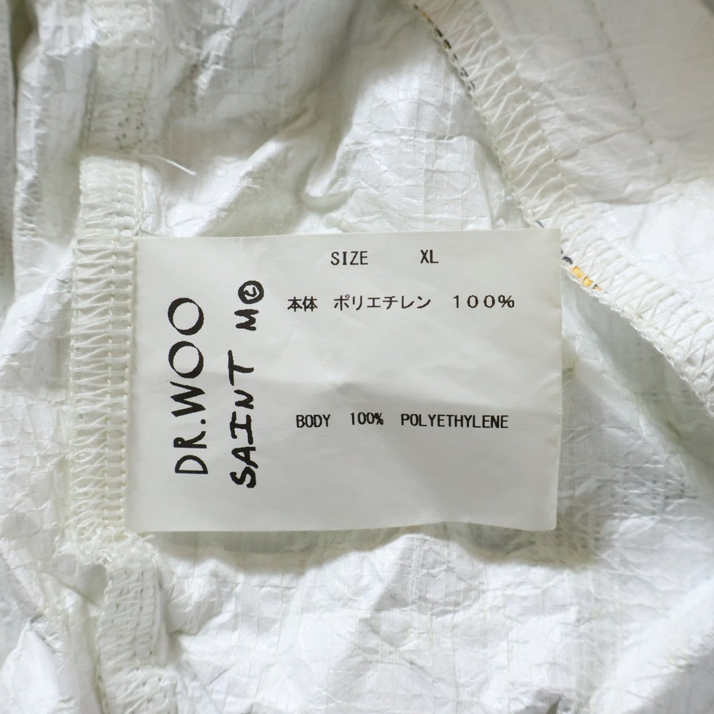 SAINT MICHAEL(セントマイケル) DR.WOO DW BJ PAPER JKT WORLD MAP WHITE ワールド マップ ペーパー ジャケット マルチ SM-S23-0000-084
