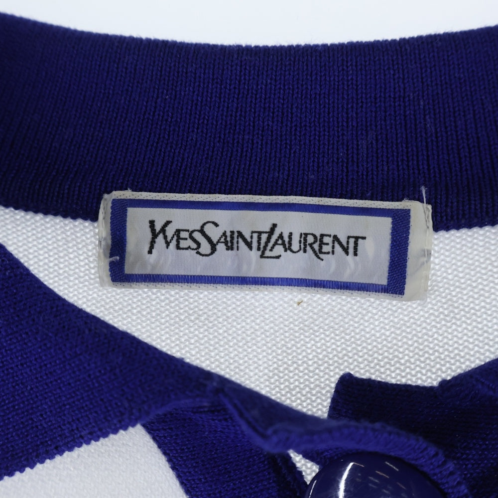 YVES SAINT LAURENT(イヴサンローラン) ビックボタンデザイン ボーダー