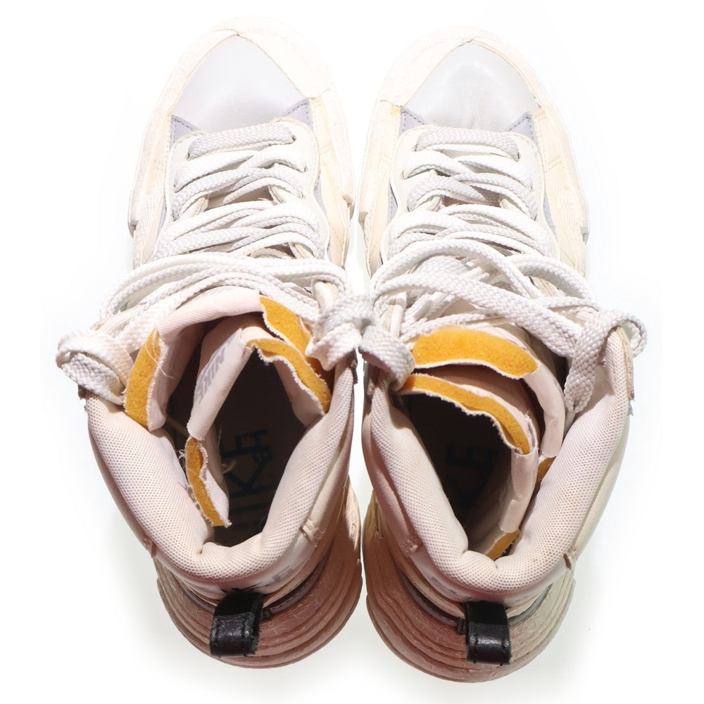 NIKE(ナイキ) ×sacai BLAZER MID サカイ ブレーザー ミッドカットスニーカー ホワイト US9.5/27.5cm BV0072-100