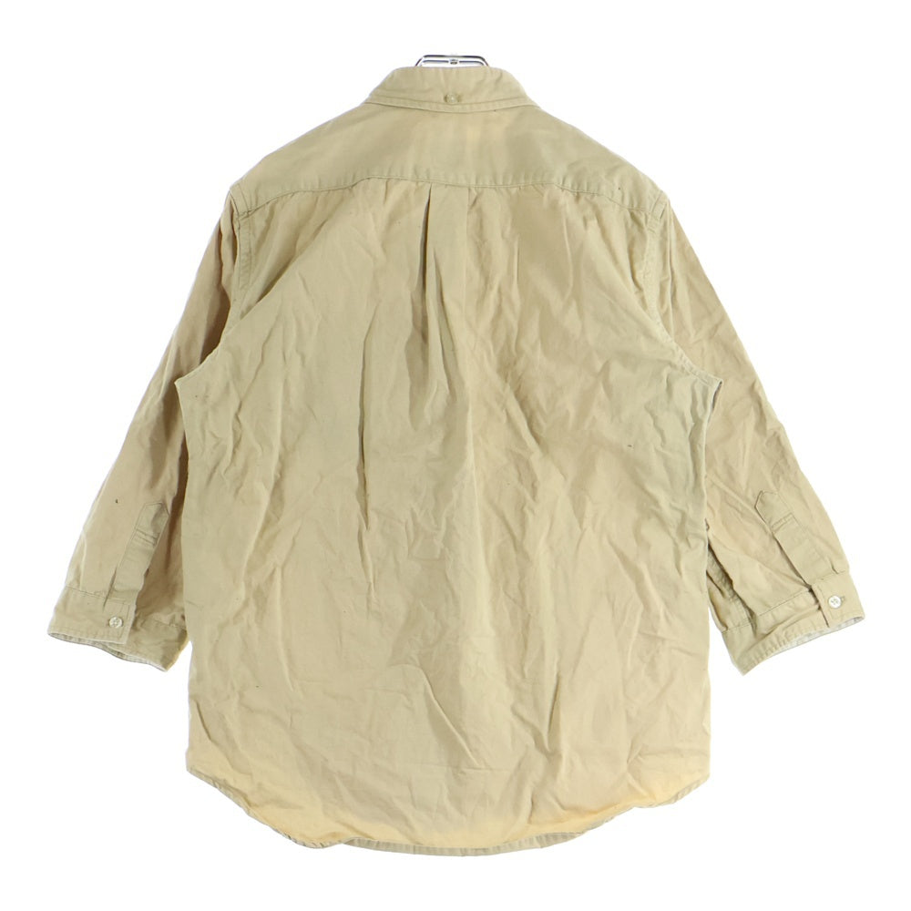 STUSSY(ステューシー) コットン ボタンダウン 七分袖シャツ ベージュ