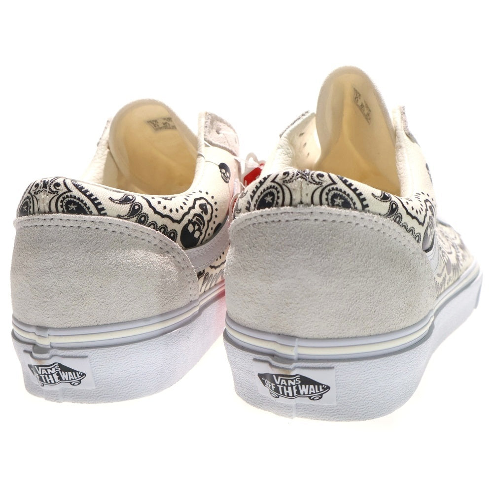 VANS(ヴァンズ) STYLE 36 SKULL BANDANA スカル バンダナ柄 ローカットスニーカー ホワイト/ブラック US9/27cm VN0A54F642S