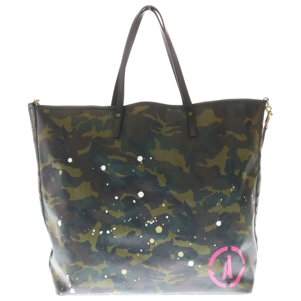 GENTIL BANDIT(ジャンティバンティ) 2WAY ショルダーストラップ付 カモ柄 トートバッグ 迷彩 マルチ