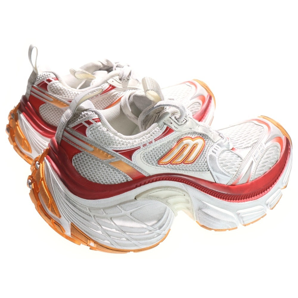BALENCIAGA(バレンシアガ) 10XL SNEAKER テンエックスエル レースアップ チャンキーソール ローカットスニーカー レディース ホワイト/レッド/オレンジ 792778