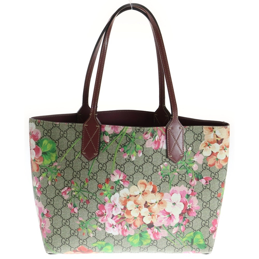 GUCCI(グッチ) GGブルームス 花柄 PVCコーティングキャンバス ハンドバッグ ブラウン 372613 レディース