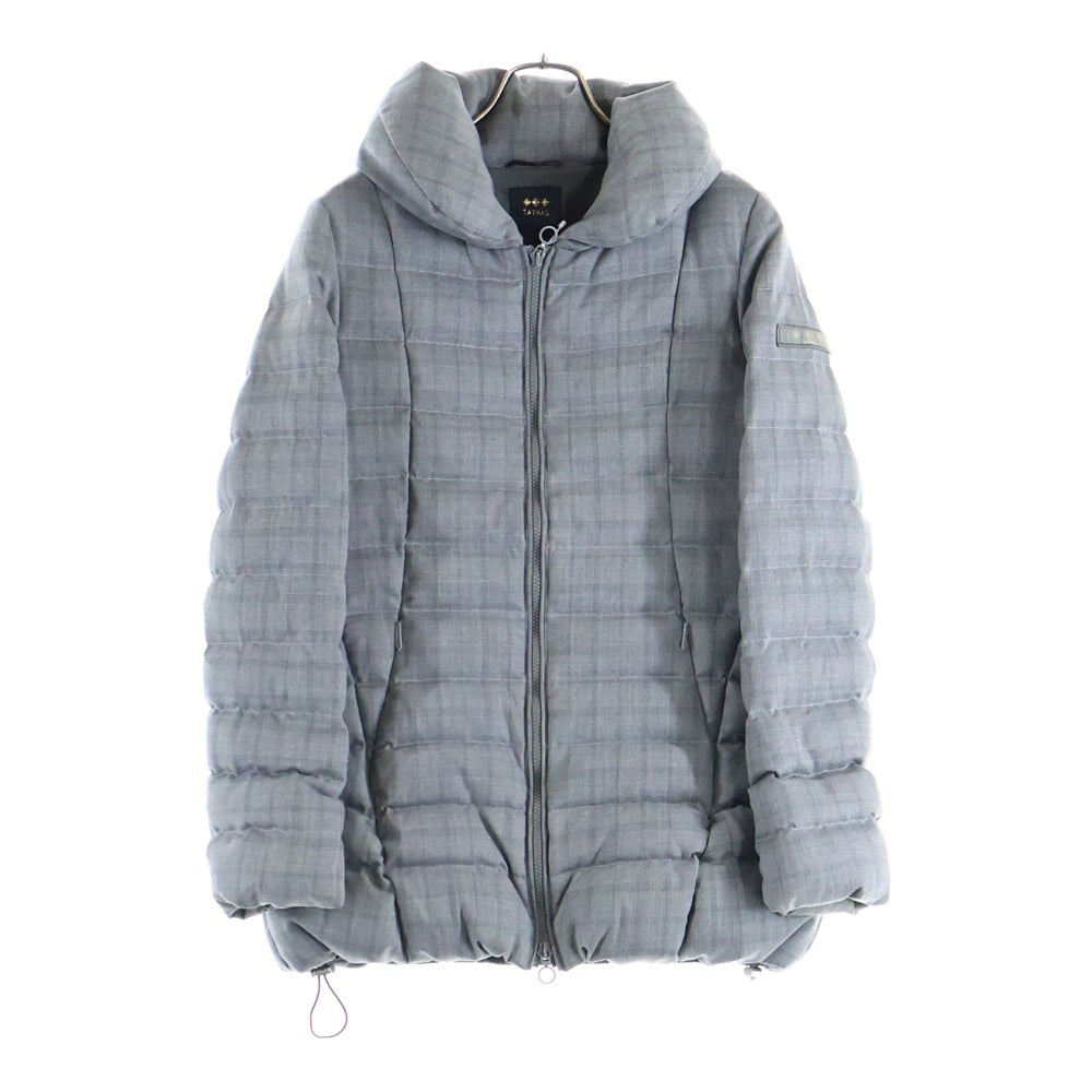 TATRAS(タトラス) ダブルポケット チェック柄 ジップアップ ダウンジャケット レディース グレー LTA-4226B