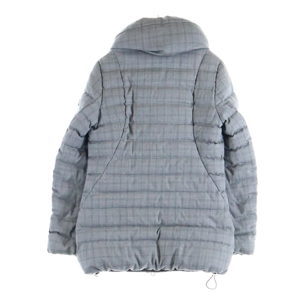 TATRAS(タトラス) ダブルポケット チェック柄 ジップアップ ダウンジャケット レディース グレー LTA-4226B