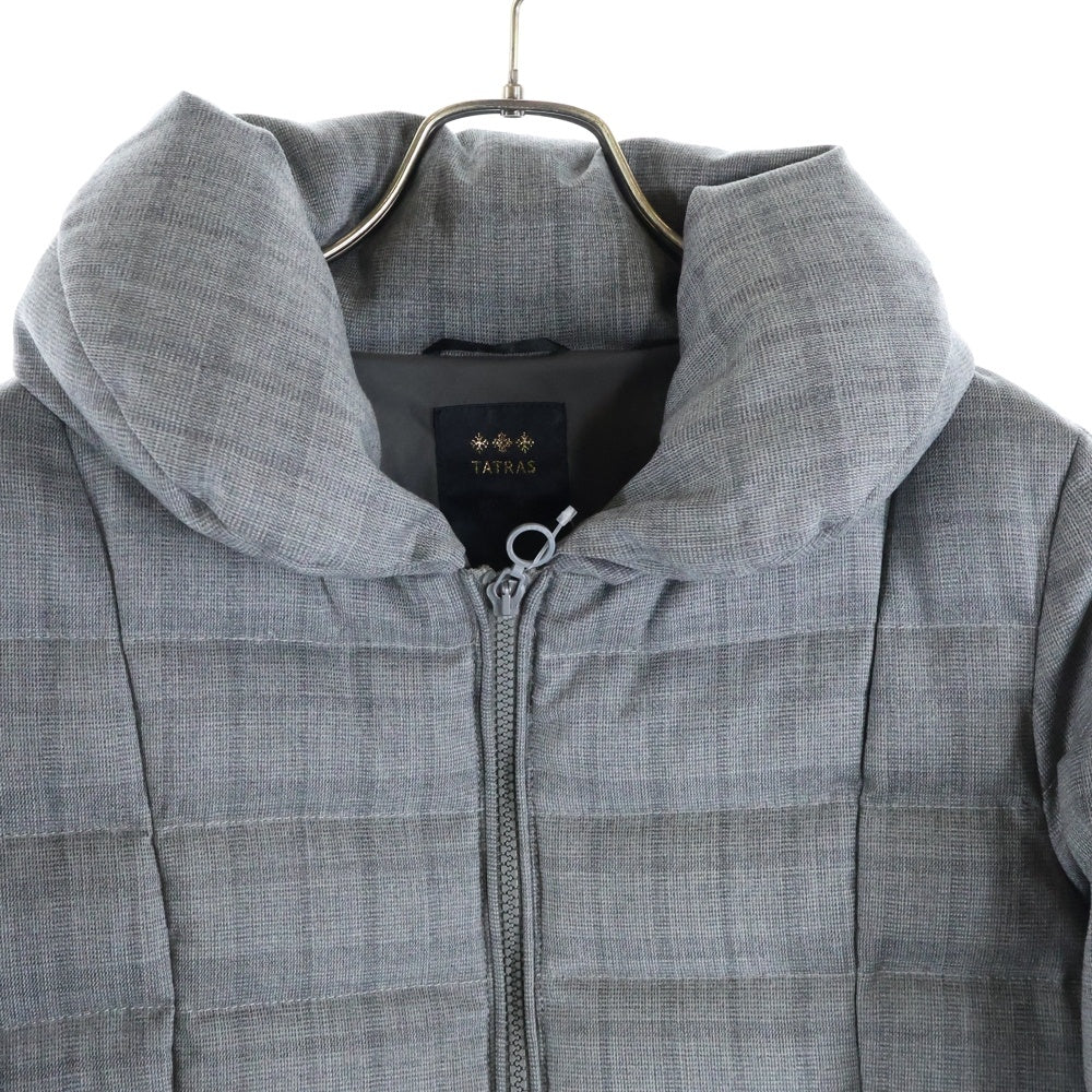 TATRAS(タトラス) ダブルポケット チェック柄 ジップアップ ダウンジャケット レディース グレー LTA-4226B