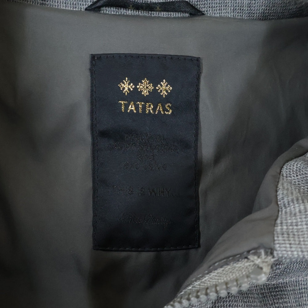 TATRAS(タトラス) ダブルポケット チェック柄 ジップアップ ダウン
