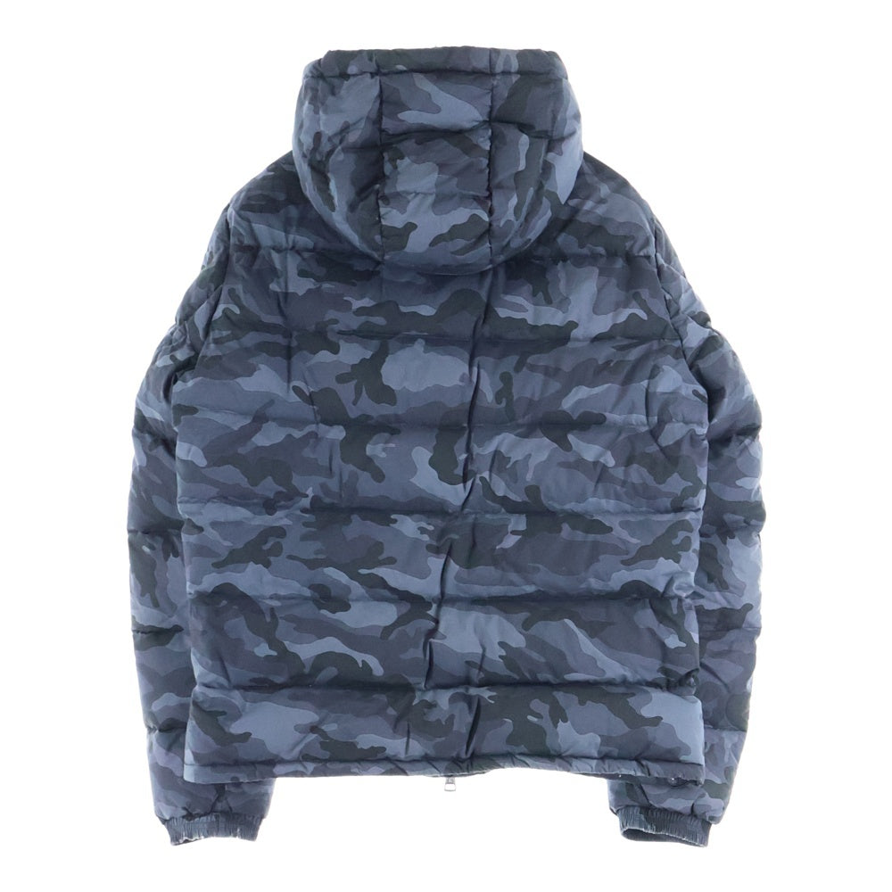 MONCLER(モンクレール) 18AW AITON GIUBBOTTO アイトン カモ柄 フロントロゴ ジップアップ ダウンジャケット ネイビー D2091418405