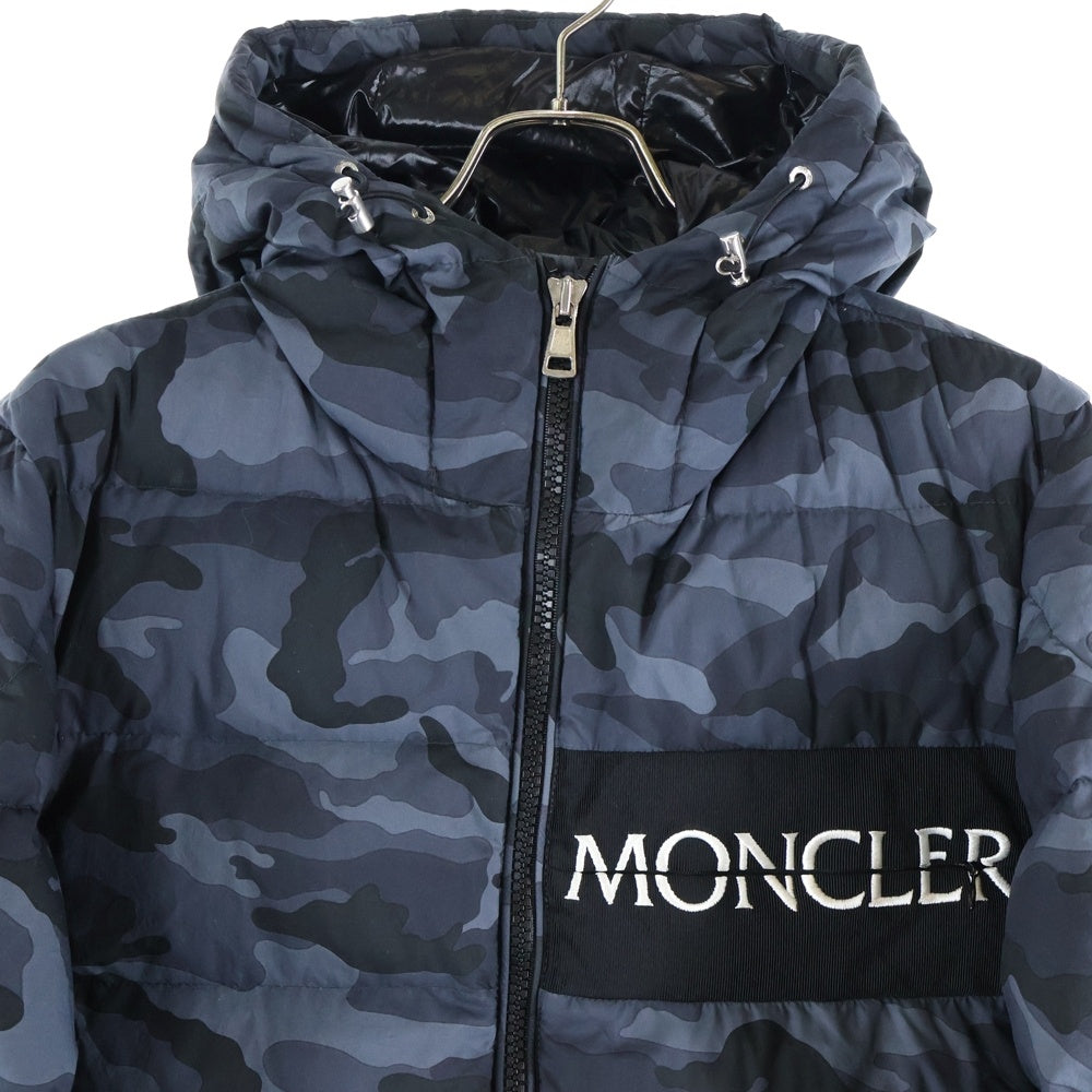 MONCLER(モンクレール) 18AW AITON GIUBBOTTO アイトン カモ柄 フロントロゴ ジップアップ ダウンジャケット ネイビー D2091418405