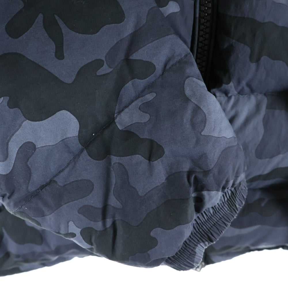 MONCLER(モンクレール) 18AW AITON GIUBBOTTO アイトン カモ柄 フロントロゴ ジップアップ ダウンジャケット ネイビー D2091418405