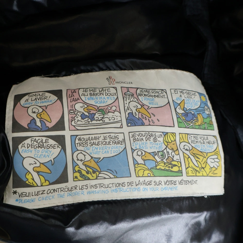 MONCLER(モンクレール) 18AW AITON GIUBBOTTO アイトン カモ柄 フロントロゴ ジップアップ ダウンジャケット ネイビー D2091418405