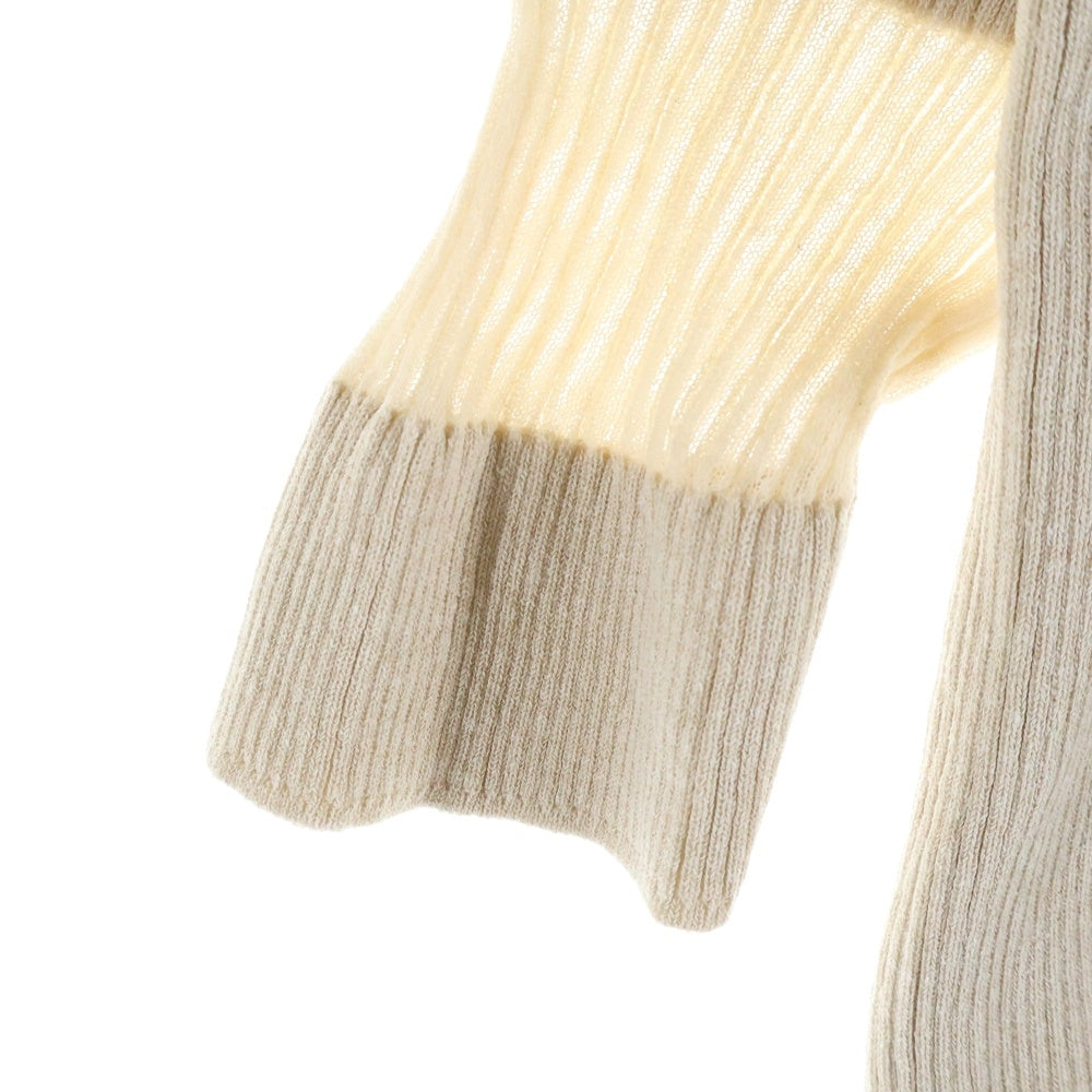 NO BRAND(ノーブランド) ETRE TOKYO (エトレトウキョウ) ショート丈 クルーネック長袖Tシャツ カットソー レディース ベージュ