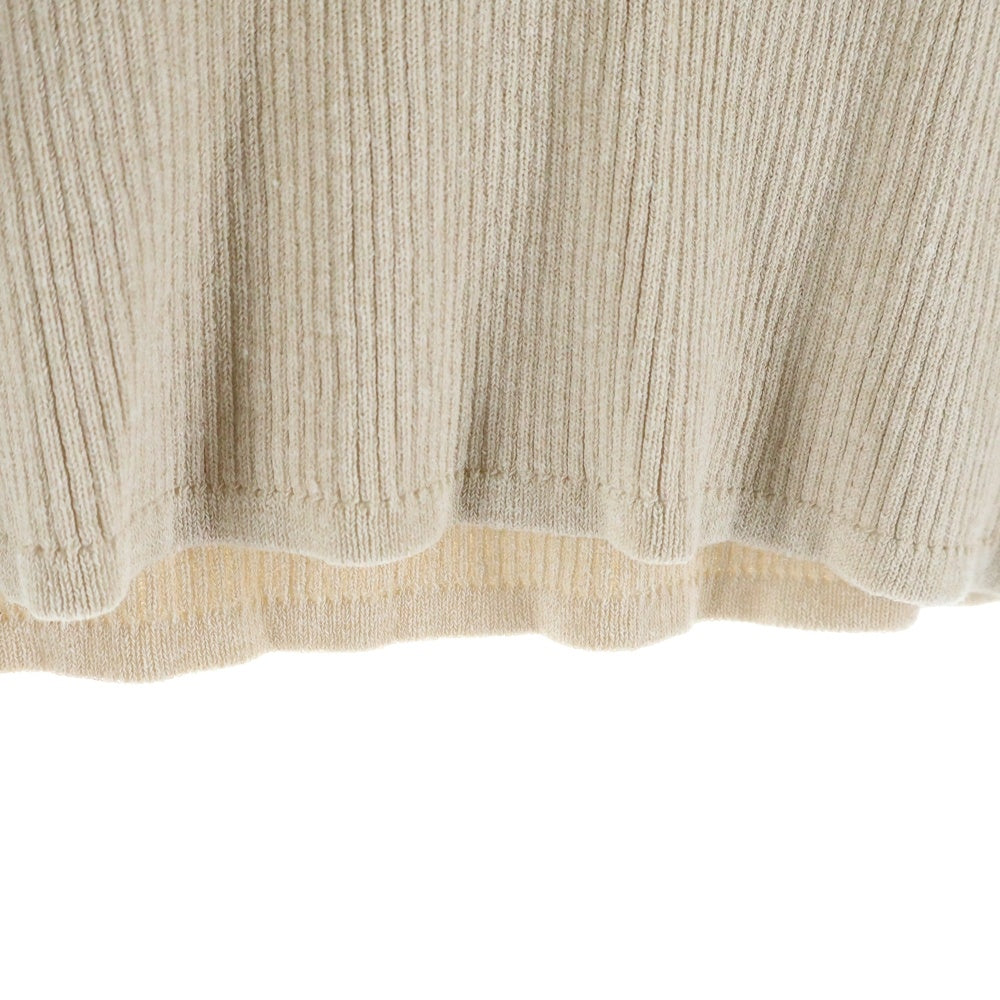 NO BRAND(ノーブランド) ETRE TOKYO (エトレトウキョウ) ショート丈 クルーネック長袖Tシャツ カットソー レディース ベージュ