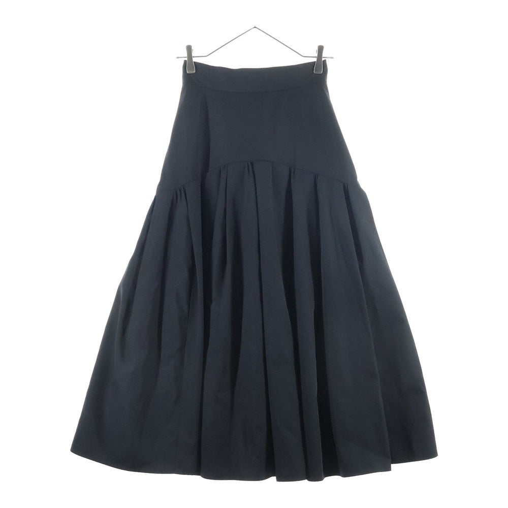 REGLEAM(リグリーム) FLARED TAFFETA SKIRT フレア タフタ ロングスカート レディース ブラック RL23-SP1