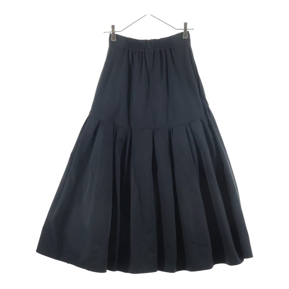 REGLEAM(リグリーム) FLARED TAFFETA SKIRT フレア タフタ ロングスカート レディース ブラック RL23-SP1