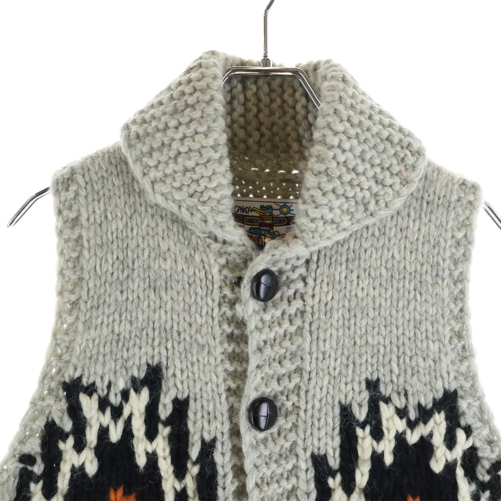 ka na ta(カナタ) バスケットボタン 2ポケット ニットベスト レディース グレー