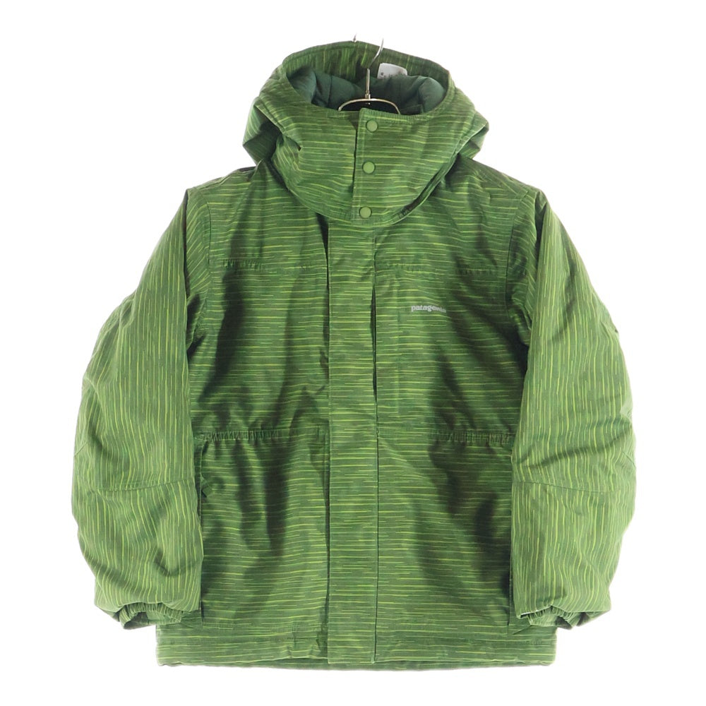 PATAGONIA(パタゴニア) ロゴプリント フーデッドジップアップジャケット キッズ グリーン 68441F0 レディース