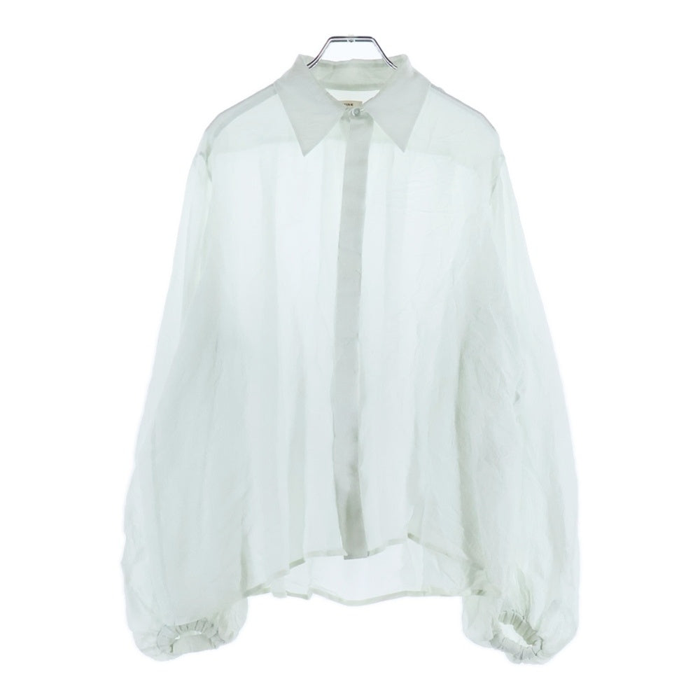 BLAMINK(ブラミンク) 比翼 ロングスリーブ シルクシャツ レディース ブルー 7921-230-0205