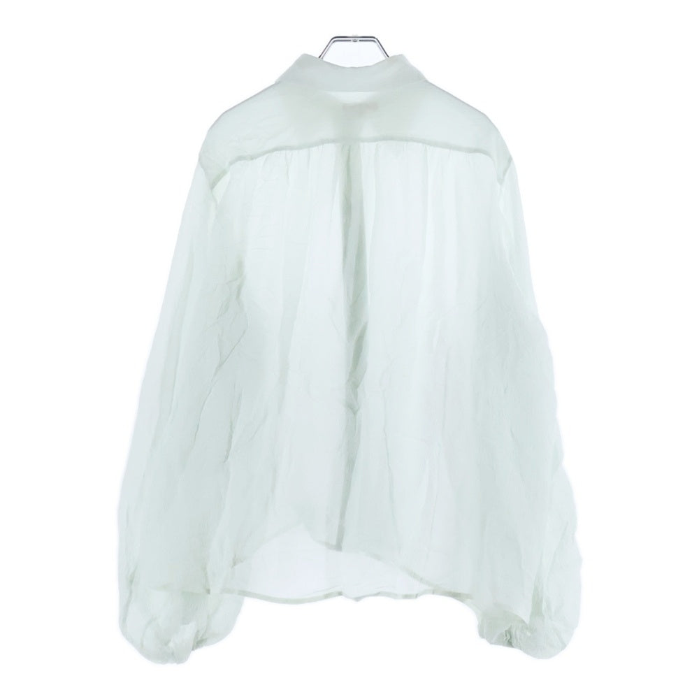 BLAMINK(ブラミンク) 比翼 ロングスリーブ シルクシャツ レディース ブルー 7921-230-0205