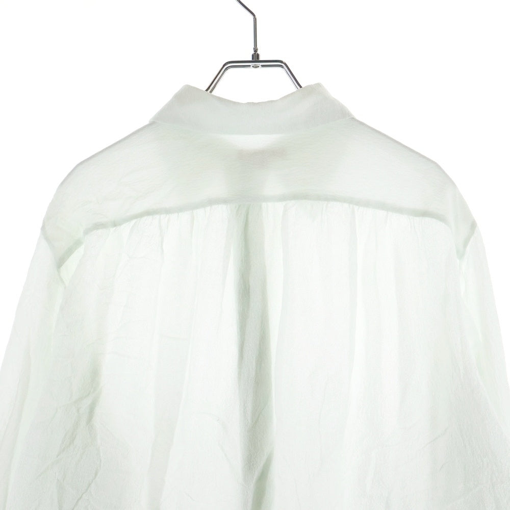 BLAMINK(ブラミンク) 比翼 ロングスリーブ シルクシャツ レディース ブルー 7921-230-0205