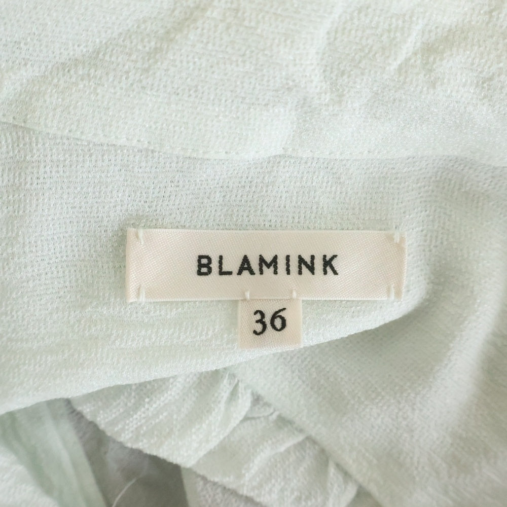 BLAMINK(ブラミンク) 比翼 ロングスリーブ シルクシャツ レディース ブルー 7921-230-0205